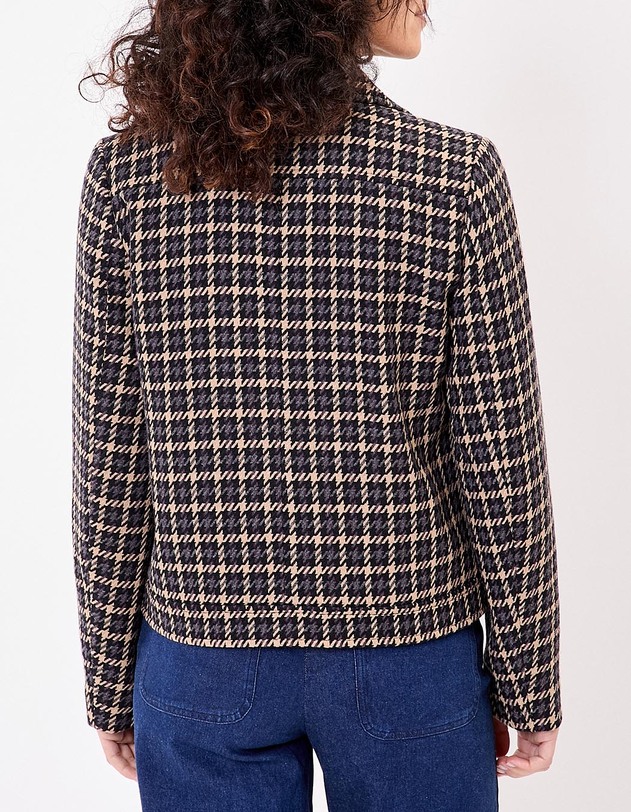 Veste courte en lainage imprim&eacute; La Fianc&eacute;e