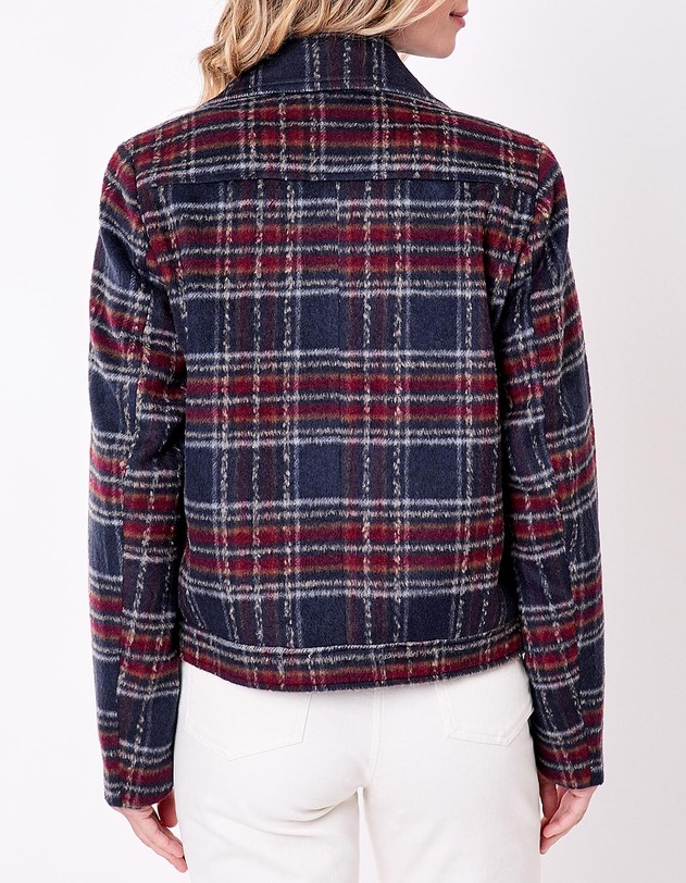 Veste courte en lainage imprim&eacute; La Fianc&eacute;e