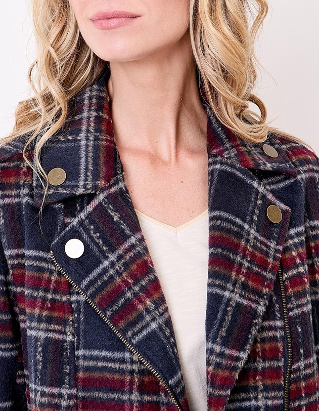Veste courte en lainage imprim&eacute; La Fianc&eacute;e