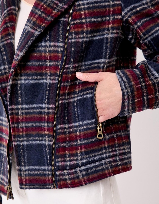 Veste courte en lainage imprim&eacute; La Fianc&eacute;e