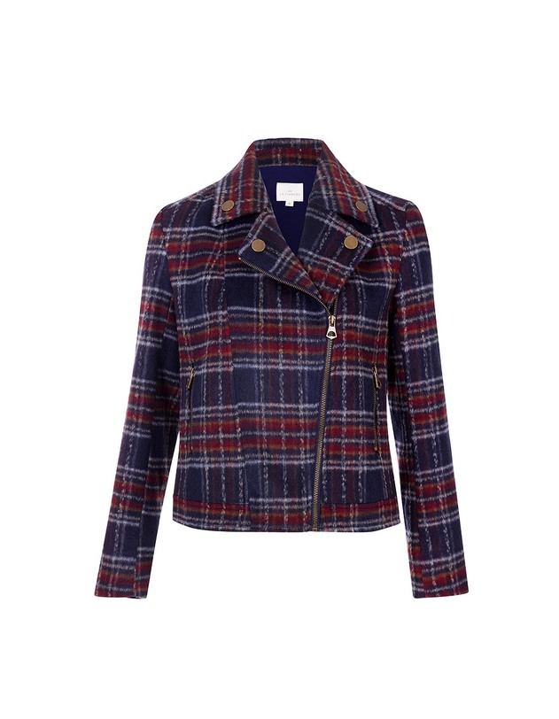 Veste courte en lainage imprim&eacute; La Fianc&eacute;e