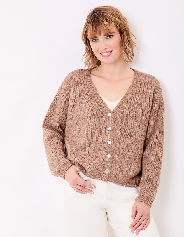 Gilet court femme uni imprim&eacute; La Fianc&eacute;e