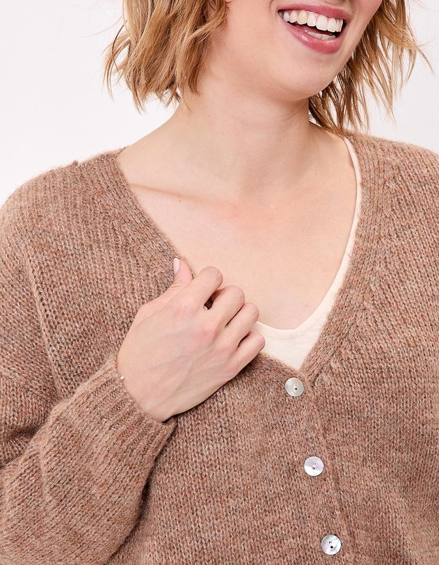Gilet court femme uni imprim&eacute; La Fianc&eacute;e