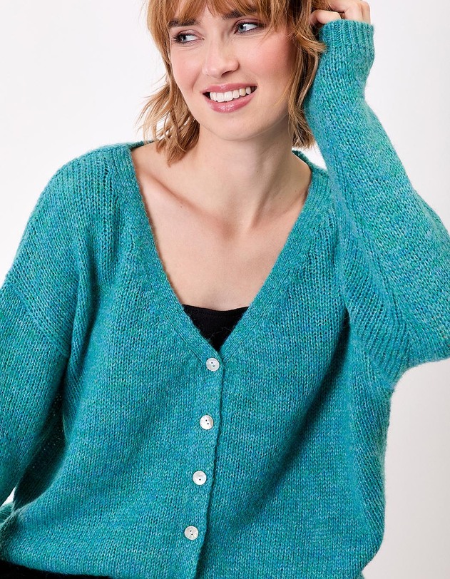 Gilet court femme uni imprim&eacute; La Fianc&eacute;e
