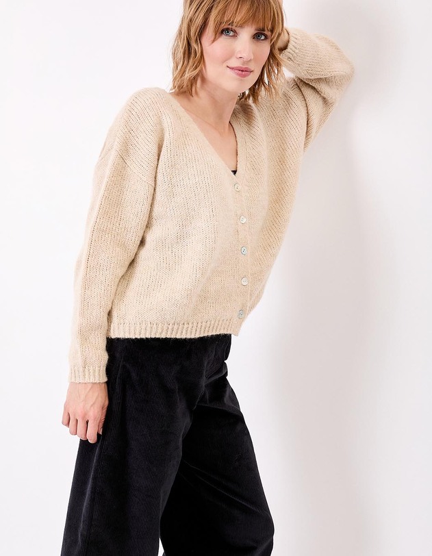Gilet court femme uni imprim&eacute; La Fianc&eacute;e