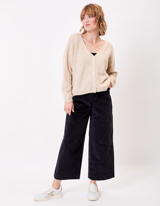 Gilet court femme uni imprim&eacute; La Fianc&eacute;e