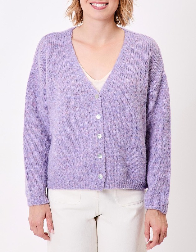 Gilet court femme uni imprim&eacute; La Fianc&eacute;e