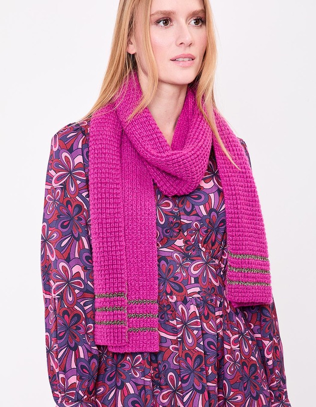 &Eacute;charpe maille chaude lurex imprim&eacute; Princesse Nomade