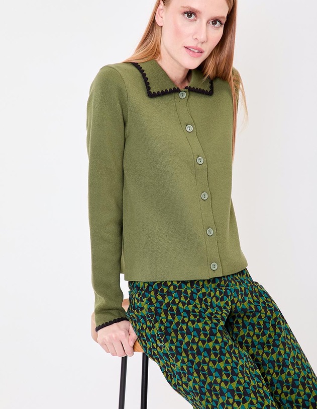 Veste gilet en coton &eacute;pais uni imprim&eacute; Princesse Nomade