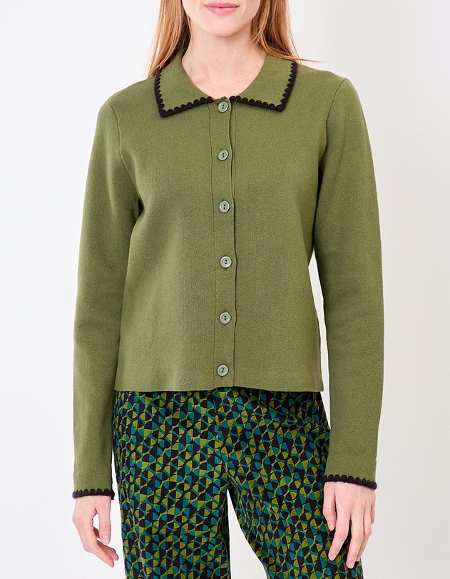 Veste gilet en coton &eacute;pais uni imprim&eacute; Princesse Nomade