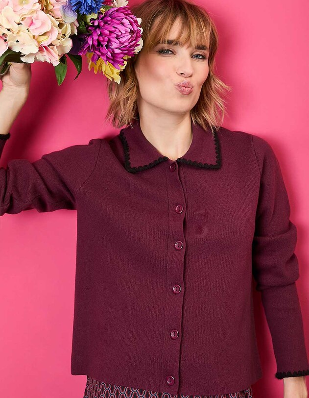 Veste gilet en coton &eacute;pais uni imprim&eacute; Princesse Nomade
