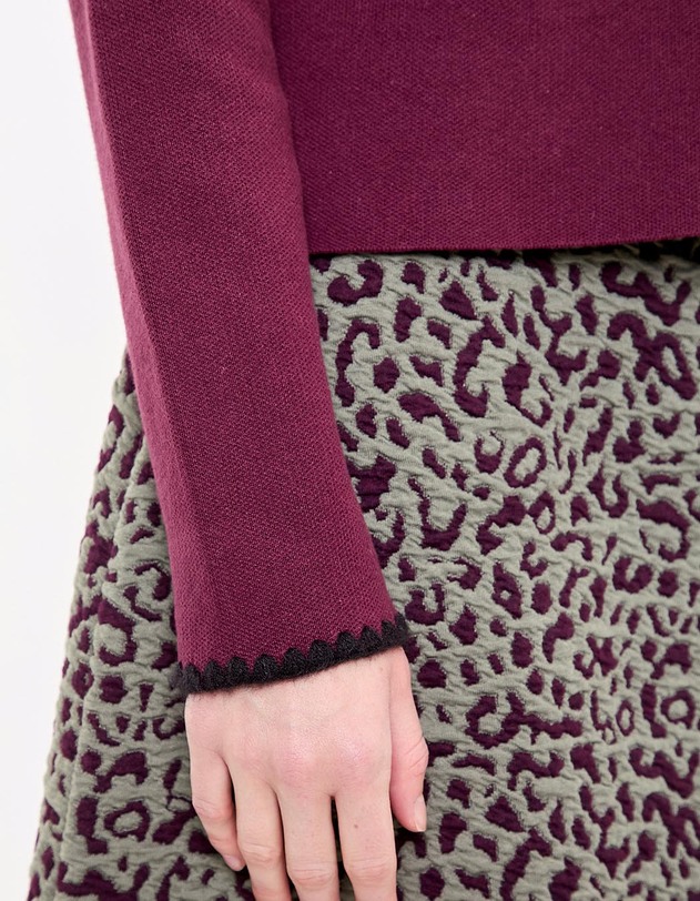 Veste gilet en coton &eacute;pais uni imprim&eacute; Princesse Nomade