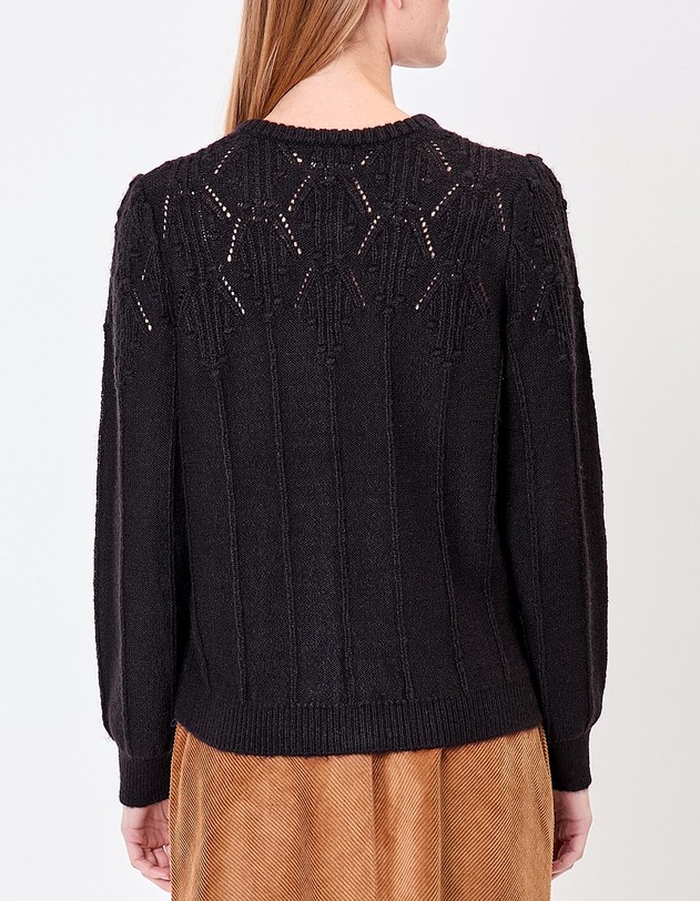 Gilet maille douce col rond imprim&eacute; Princesse Nomade