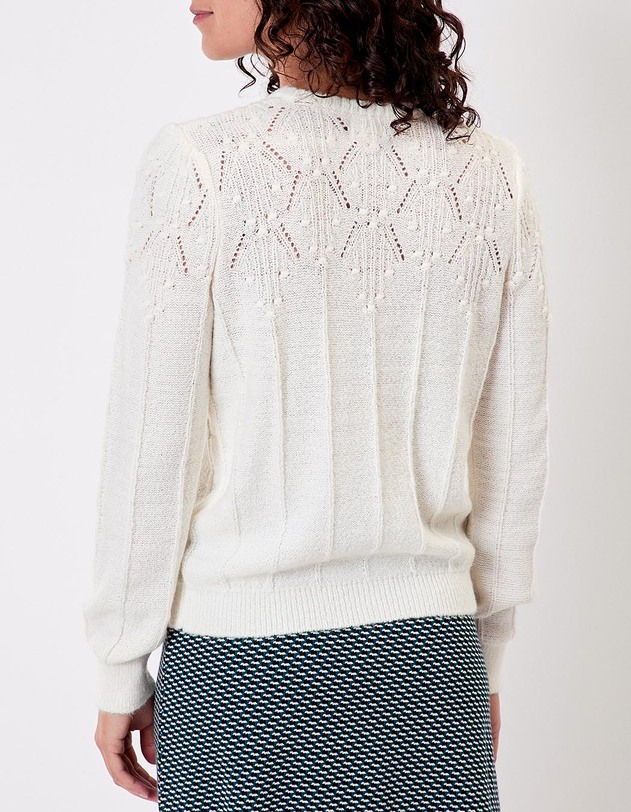Gilet maille douce col rond imprim&eacute; Princesse Nomade
