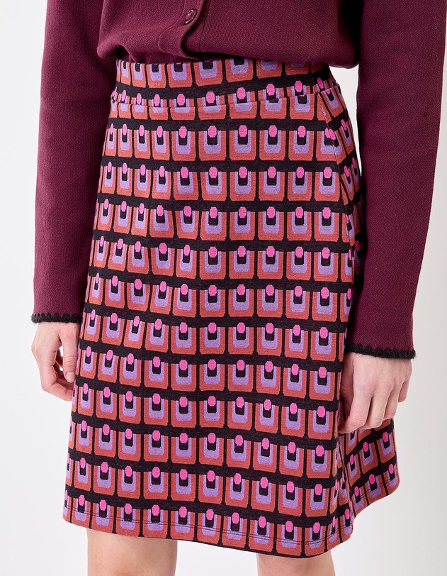 Jupe maille courte bio imprim&eacute; Princesse Nomade