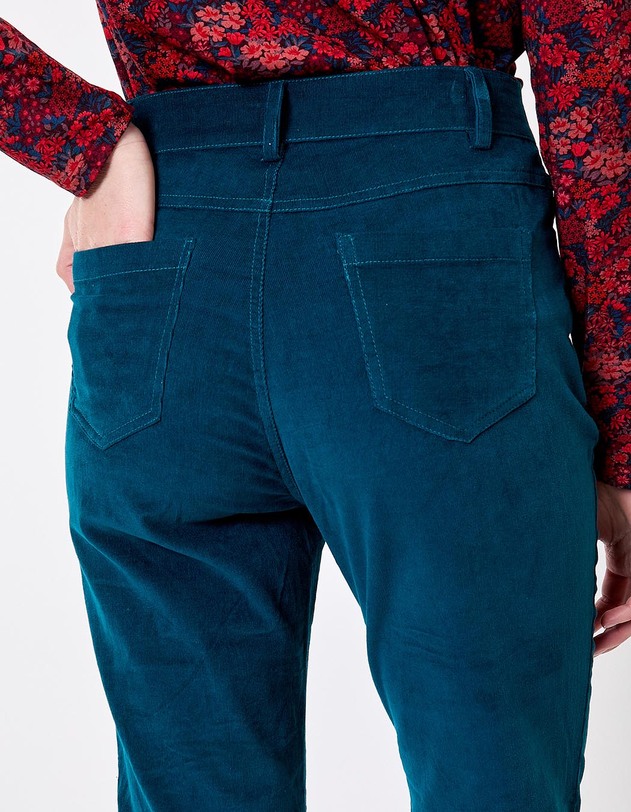 Pantalon flare velours c&ocirc;tel&eacute; imprim&eacute; Princesse Nomade
