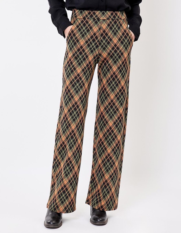 Pantalon ample maille jacquard bio imprim&eacute; Princesse Nomade