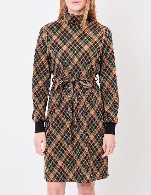 Robe droite maille jacquard bio imprim&eacute; Princesse Nomade