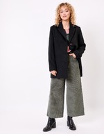 Manteau laine droit imprimé La Fiancée