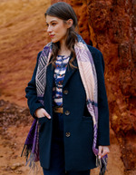 Manteau droit lainage imprimé La Fiancée