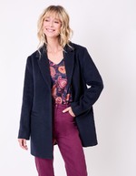 Manteau droit lainage imprimé La Fiancée