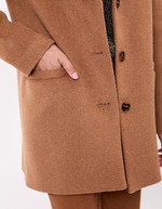 Manteau droit lainage imprimé La Fiancée
