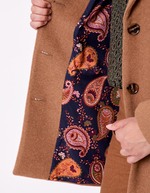 Manteau droit lainage imprimé La Fiancée