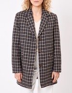 Manteau droit lainage imprimé La Fiancée