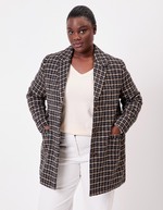 Manteau droit lainage imprimé La Fiancée