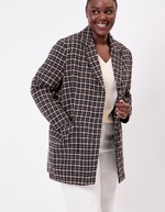 Manteau droit lainage imprimé La Fiancée