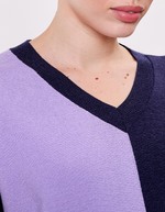 Pull tricot patchwork imprimé La Fiancée
