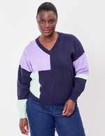 Pull tricot patchwork imprimé La Fiancée