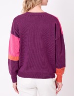 Pull tricot patchwork imprimé La Fiancée