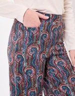 Pantalon large maille souple imprimé La Fiancée