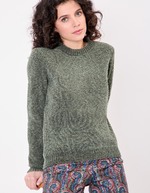 Pull maille duveteuse imprimé La Fiancée