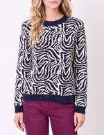 Pull maille duveteuse imprimé La Fiancée