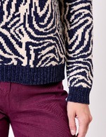Pull maille duveteuse imprimé La Fiancée