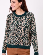 Pull maille duveteuse imprimé La Fiancée