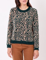 Pull maille duveteuse imprimé La Fiancée