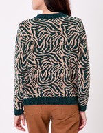 Pull maille duveteuse imprimé La Fiancée