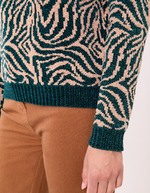 Pull maille duveteuse imprimé La Fiancée