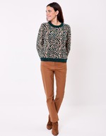 Pull maille duveteuse imprimé La Fiancée