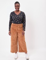 Pantalon velours large 7/8 imprimé La Fiancée