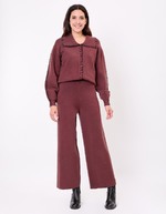 Pantalon maille large imprimé La Fiancée