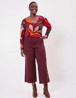 Pantalon maille large imprimé La Fiancée