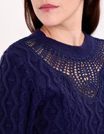 Pull maille brodée imprimé La Fiancée