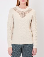 Pull maille brodée imprimé La Fiancée