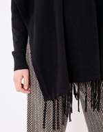 Poncho maille col roulé imprimé La Fiancée