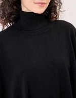 Poncho maille col roulé imprimé La Fiancée