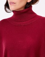 Poncho maille col roulé imprimé La Fiancée